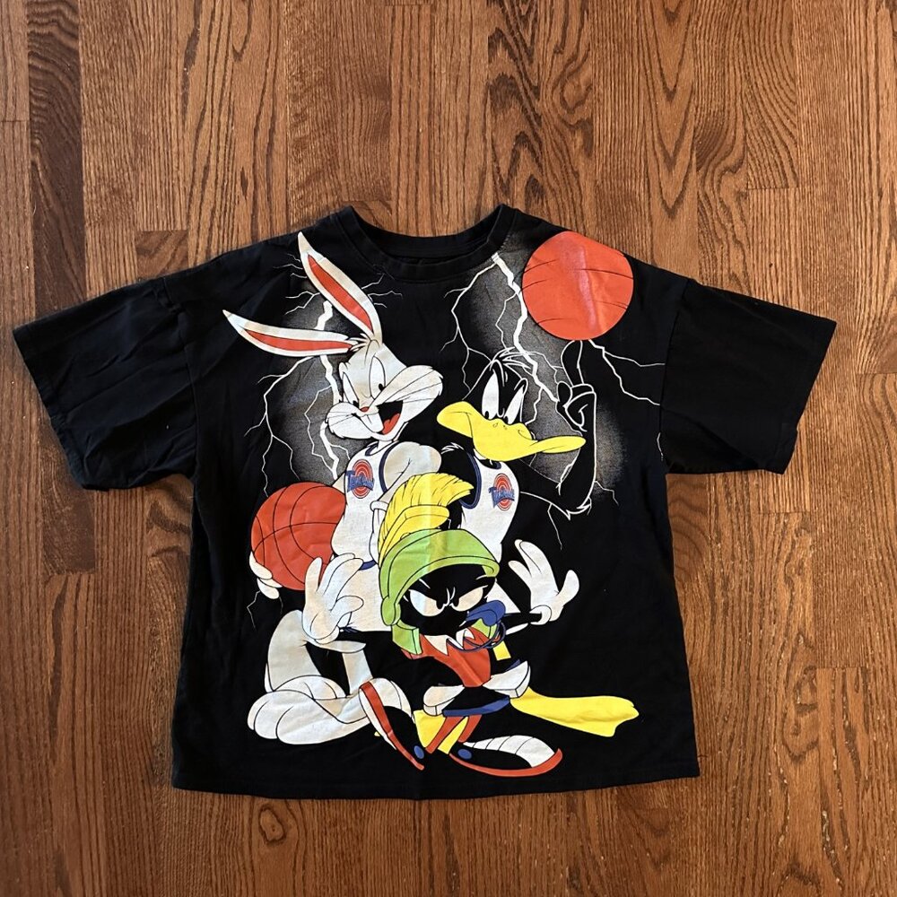 Space Jam Warner Brother T Shirt Buggs Bunny Marvin Martian XS Oversized adult